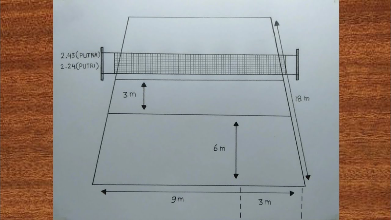 Detail Gambar Lapangan Voli Dengan Ukurannya Nomer 10