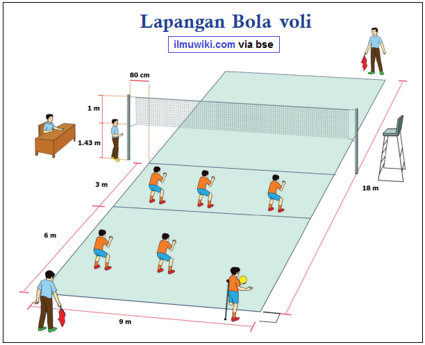 Detail Gambar Lapangan Voli Lengkap Dengan Ukurannya Nomer 27