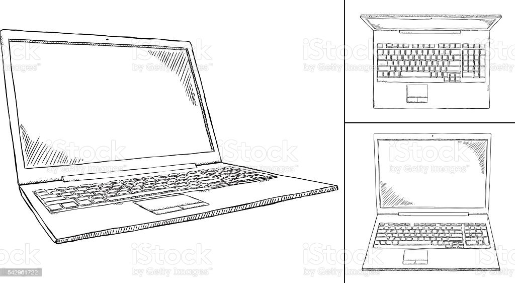 Detail Gambar Laptop Hitam Putih Nomer 9