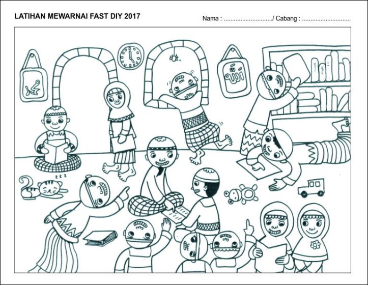 Detail Gambar Latihan Mewarnai Nomer 46