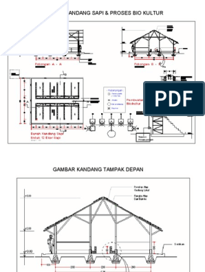 Detail Gambar Layout Kandang Sapi Format Cad Nomer 12