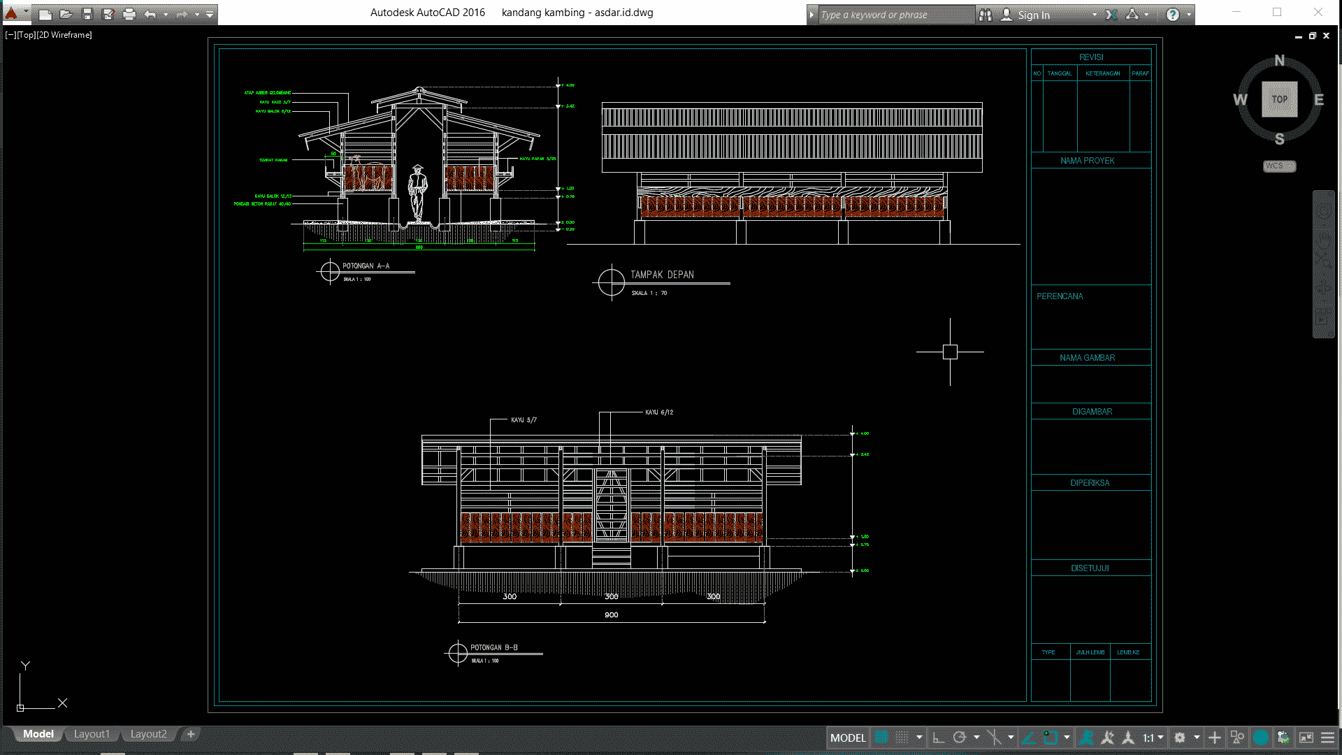 Detail Gambar Layout Kandang Sapi Format Cad Nomer 40