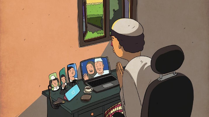 Detail Gambar Lebaran Bersama Keluarga Gambar Animasi Lebaran Ngerayain Sendirian Nomer 55