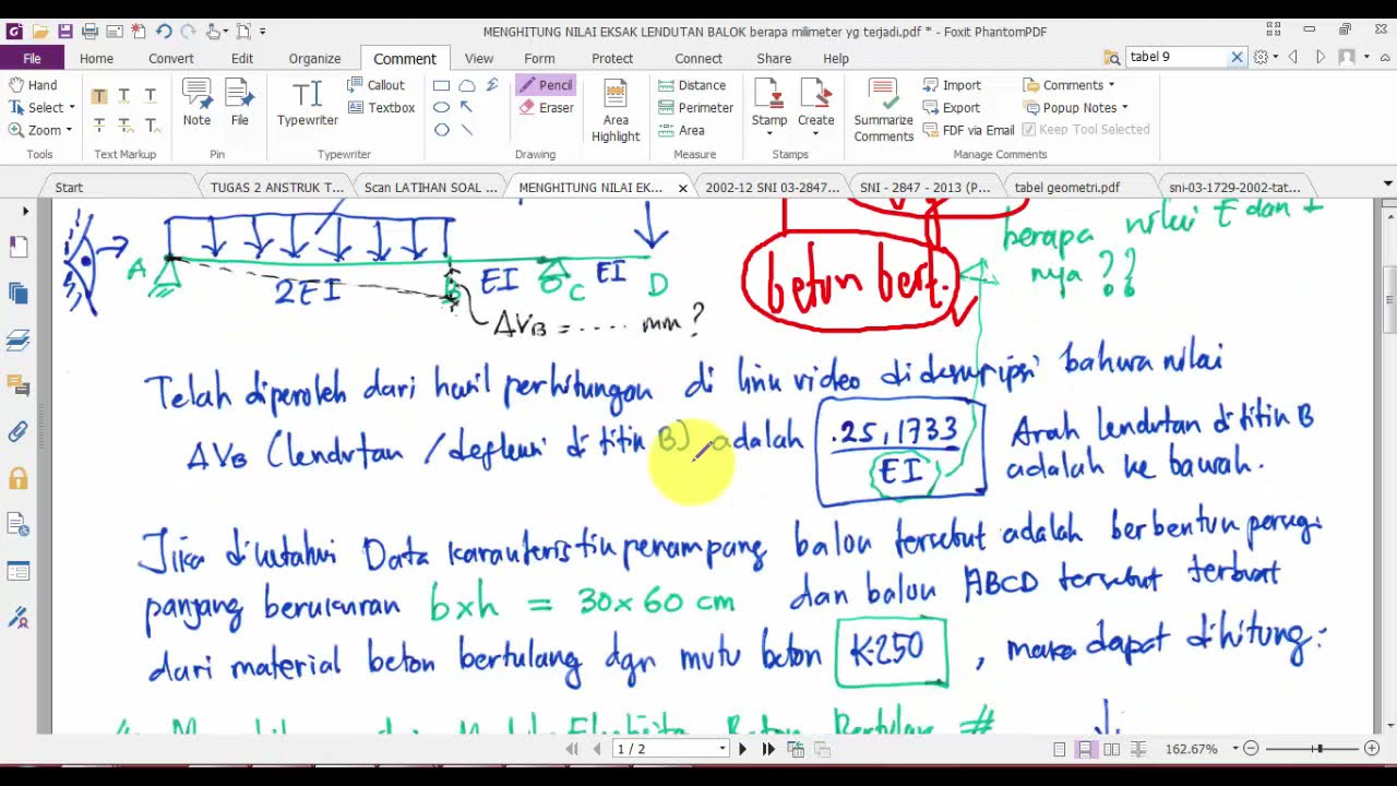 Detail Gambar Lendutan Balok Nomer 9