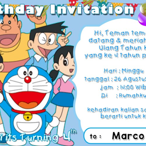 Detail Gambar Lilin Ulang Tahun Kartun Undangan Ulang Tahun Doraemon Nomer 2