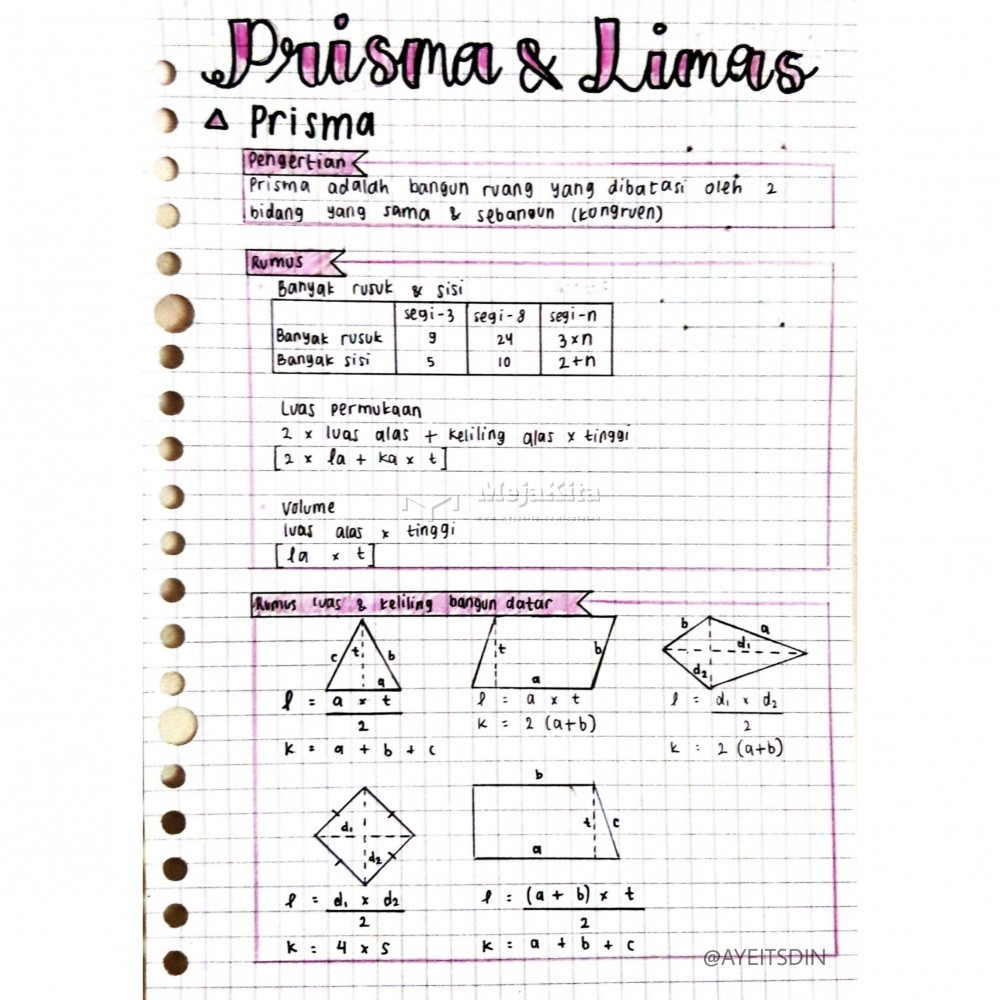 Detail Gambar Limas Dan Prisma Nomer 28