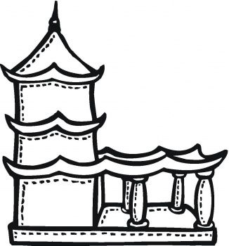 Detail Gambar Line Art Vihara Nomer 5