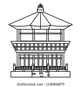 Detail Gambar Line Art Vihara Nomer 46