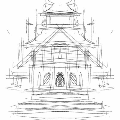 Detail Gambar Line Art Vihara Nomer 52