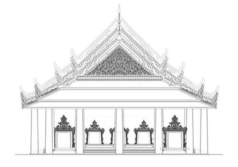 Detail Gambar Line Art Wihara Nomer 15