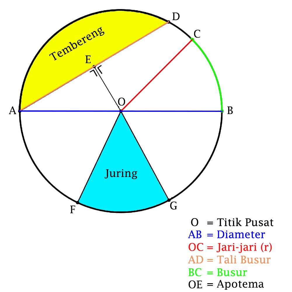 Detail Gambar Lingkaran Dengan Tembereng Tali Busur Nomer 55