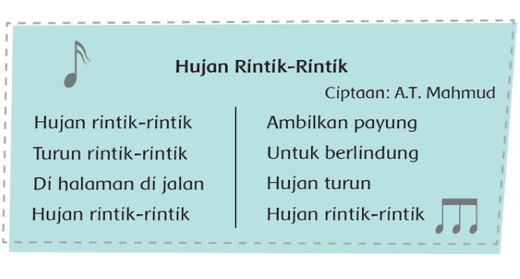 Gambar Lirik Lagu Hujan Rintik Rintik - KibrisPDR