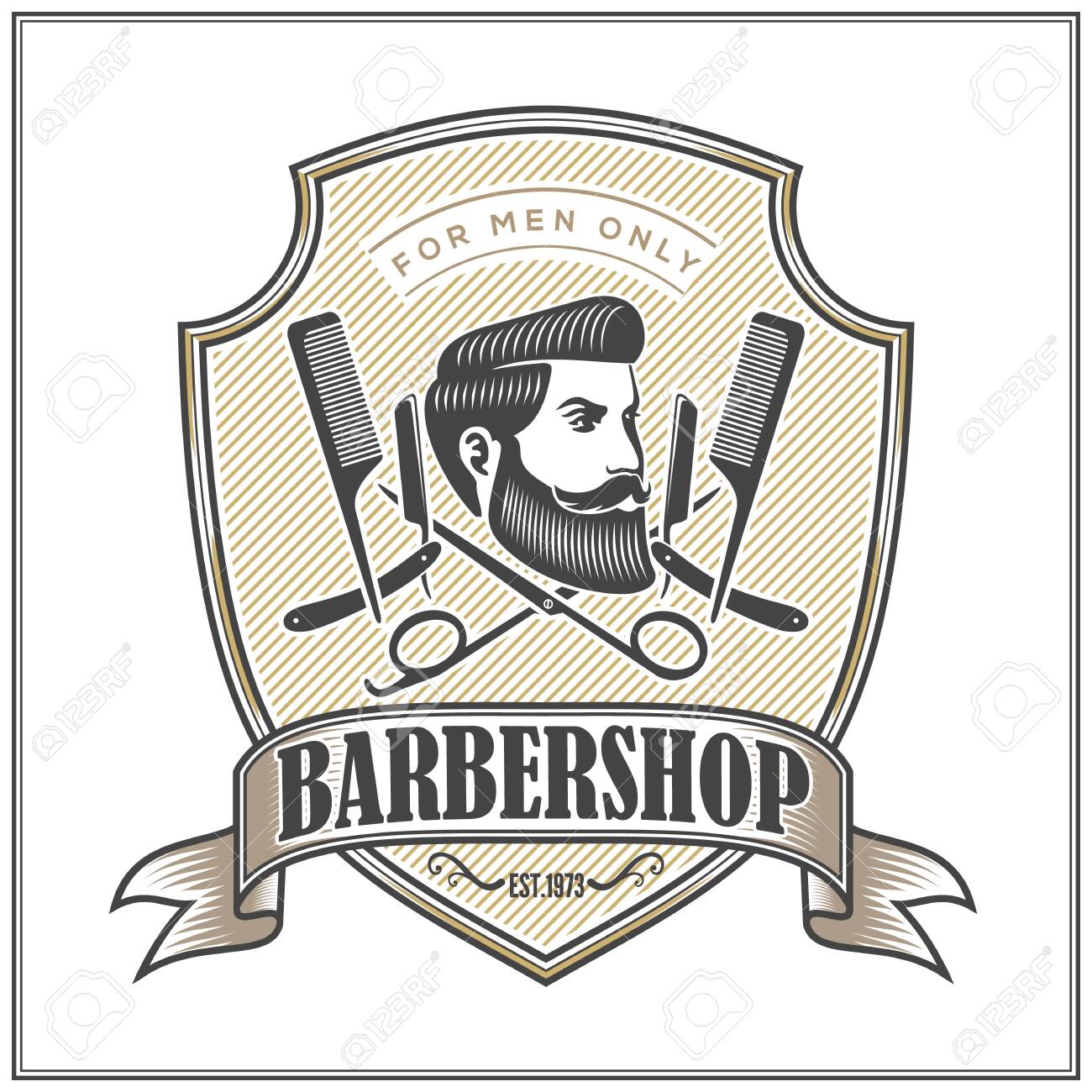 Detail Gambar Logo Barbershop Nomer 23