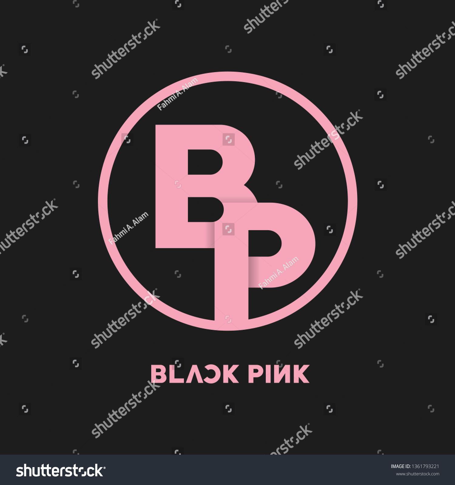 Black Pink Logo Stock Vector (Royalty Free) 1361793221