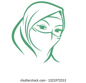Detail Gambar Logo Cewek Jilbab Nomer 6