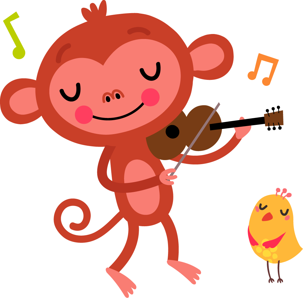 Detail Affe Mit Instrument Nomer 12