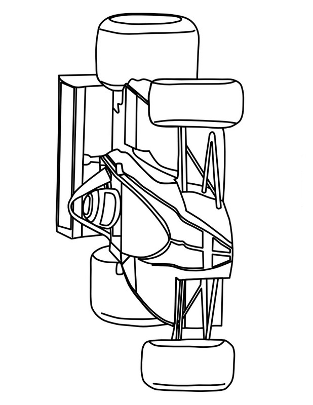 Detail Ausmalbild Formel 1 Auto Nomer 2