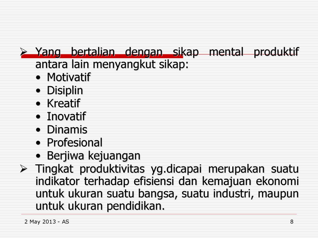 Detail Contoh Sikap Produktif Nomer 20