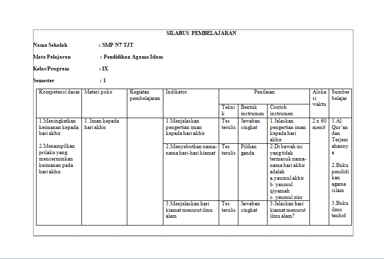 Detail Contoh Silabus Dan Rpp Nomer 9