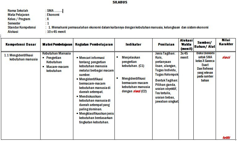 Detail Contoh Silabus Dan Rpp Nomer 4