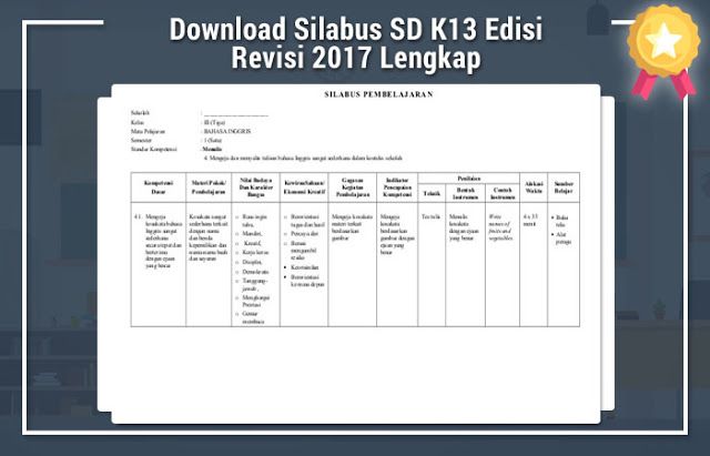 Detail Contoh Silabus Sd Nomer 18