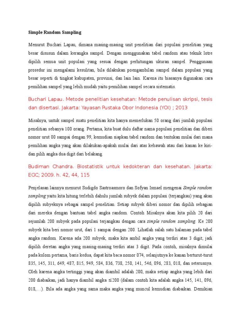 Detail contoh simple random sampling koleksi nomer 36
