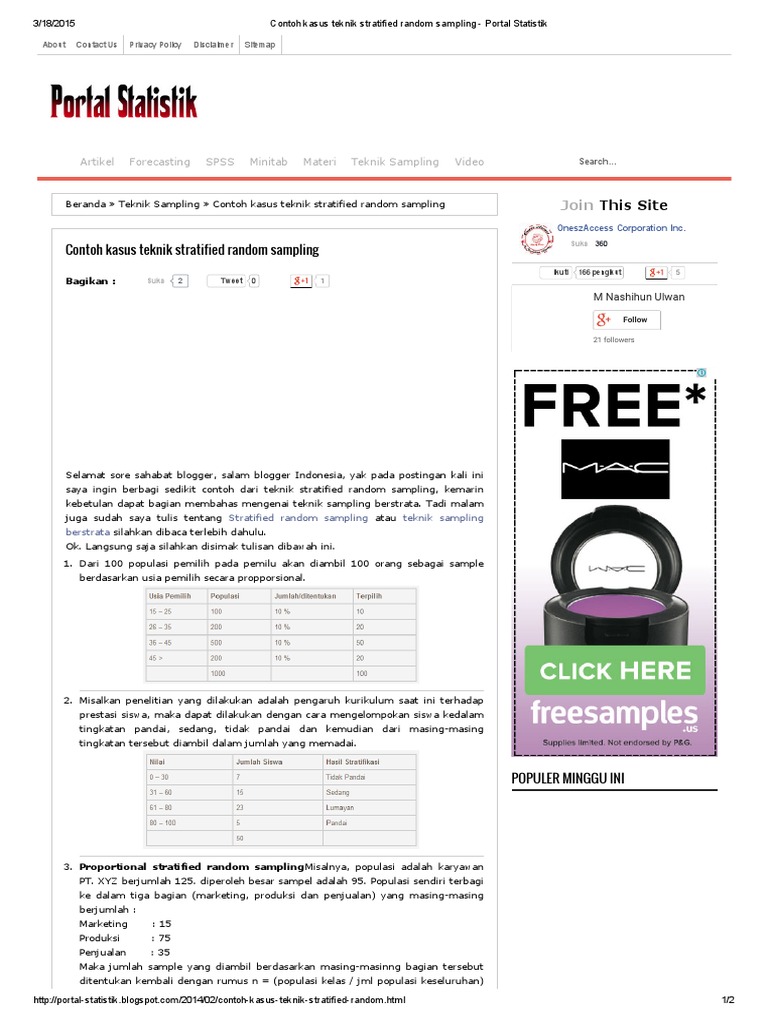 Contoh simple random sampling 55 koleksi gambar