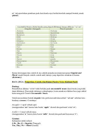 Detail Contoh Singular And Plural Nomer 32