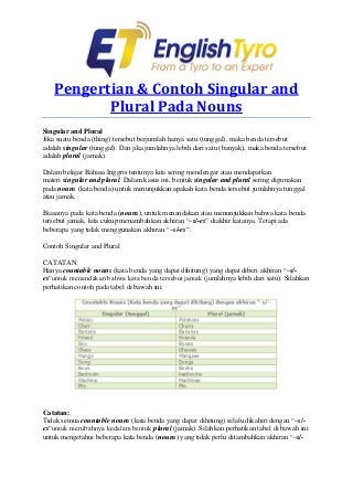 Detail Contoh Singular And Plural Nomer 33