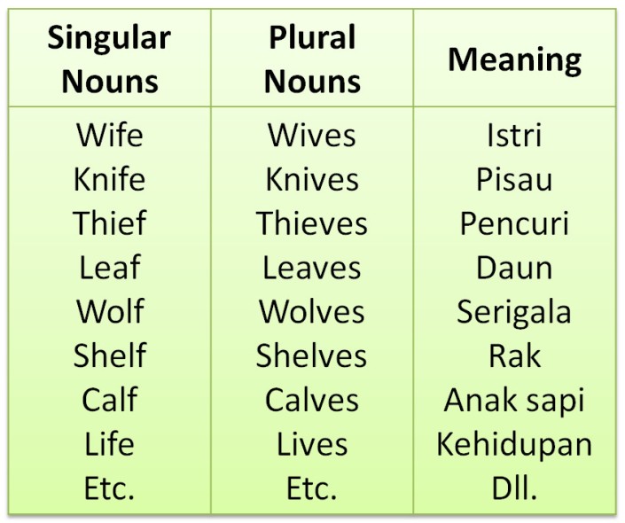 Detail Contoh Singular And Plural Nomer 5