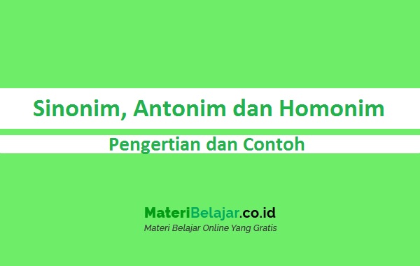 Detail Contoh Sinonim Dan Antonim Nomer 26