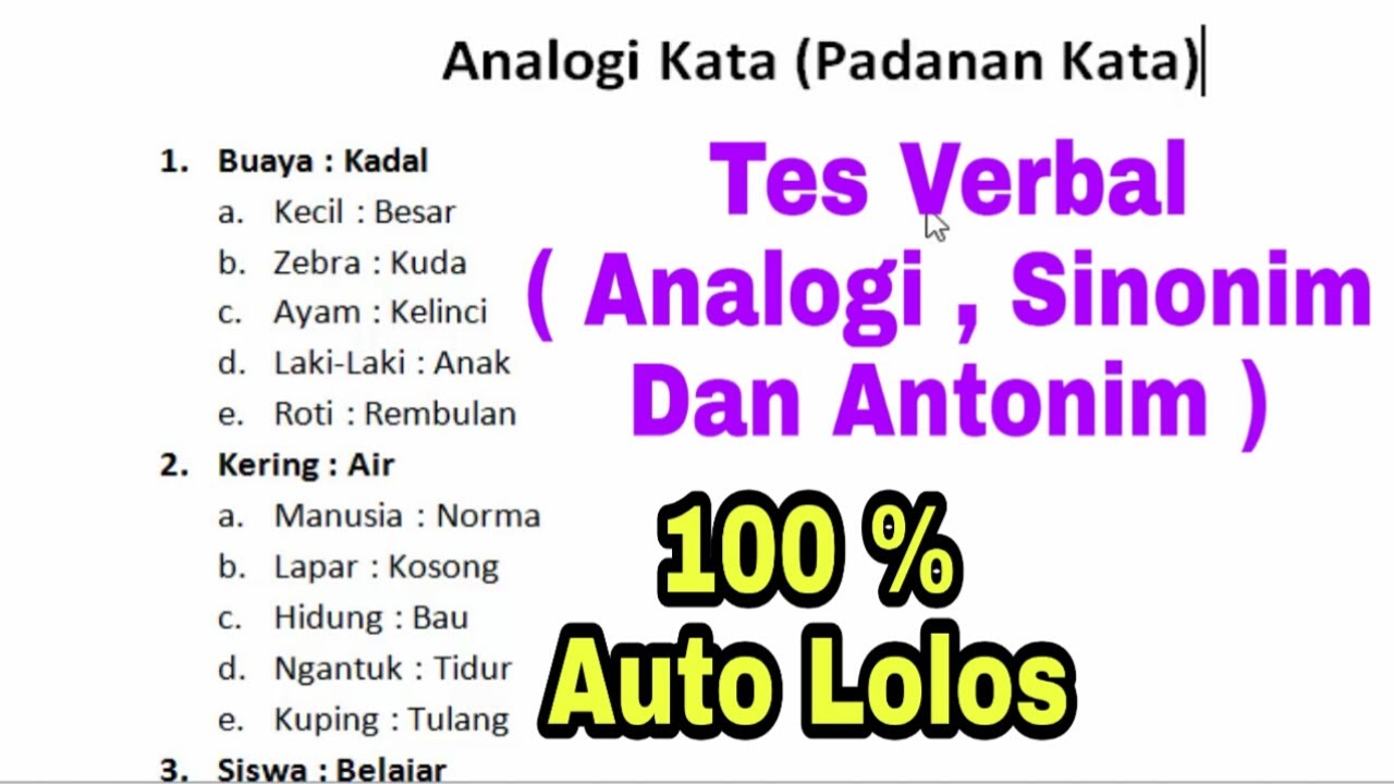 Detail Contoh Sinonim Dan Antonim Nomer 57