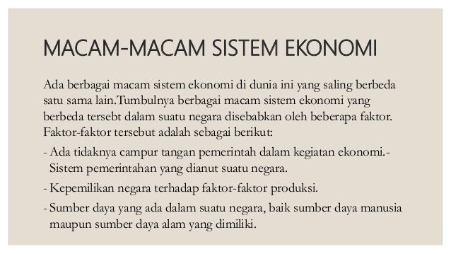 Detail Contoh Sistem Ekonomi Indonesia Nomer 53