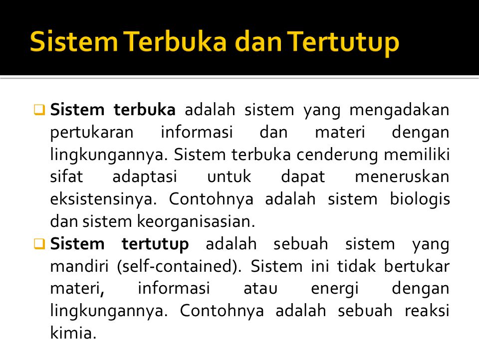 Detail Contoh Sistem Terbuka Nomer 30