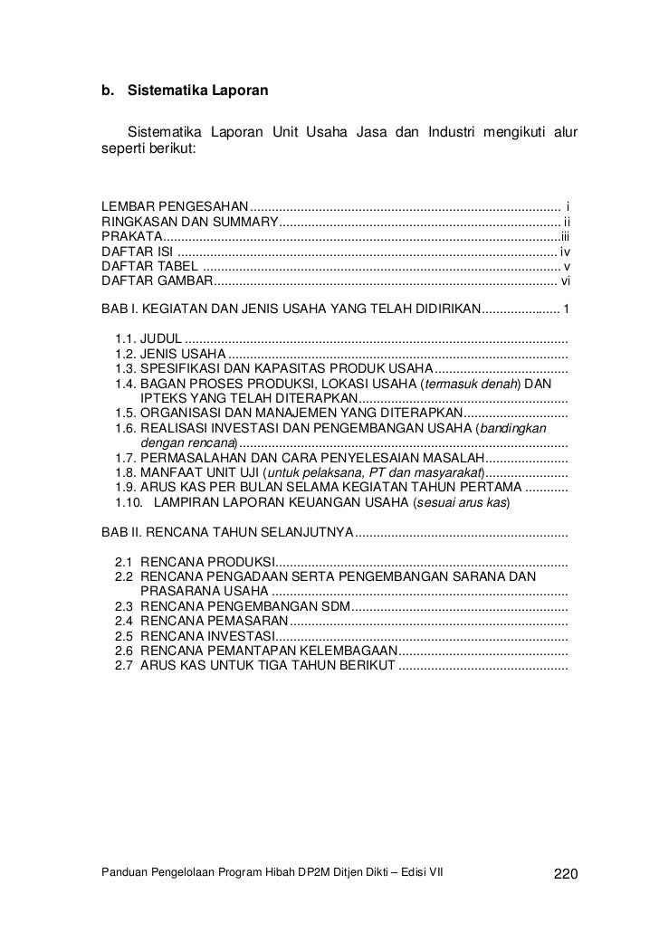 Detail Contoh Sistematika Laporan Nomer 47