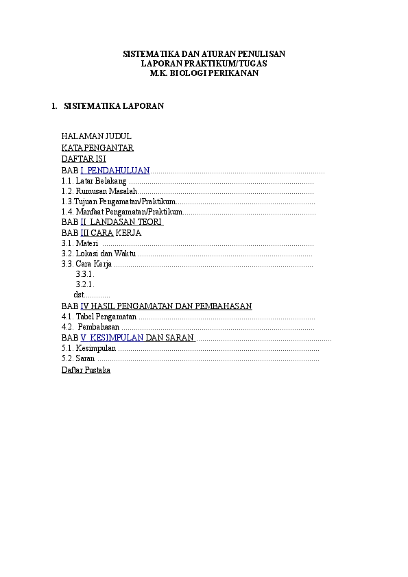 Detail Contoh Sistematika Laporan Nomer 7