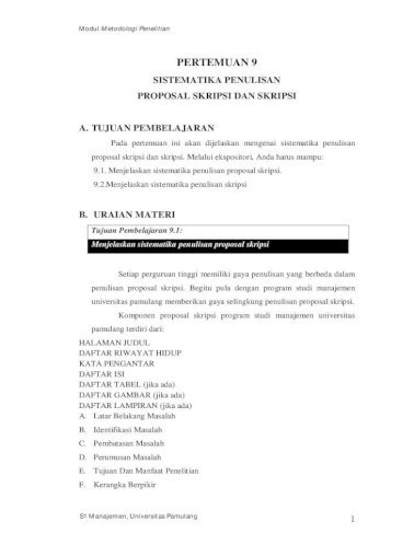 Detail Contoh Sistematika Penulisan Makalah Nomer 25