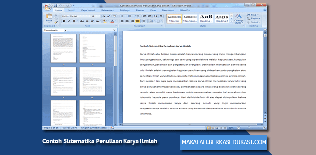 Detail Contoh Sistematika Penulisan Makalah Nomer 45