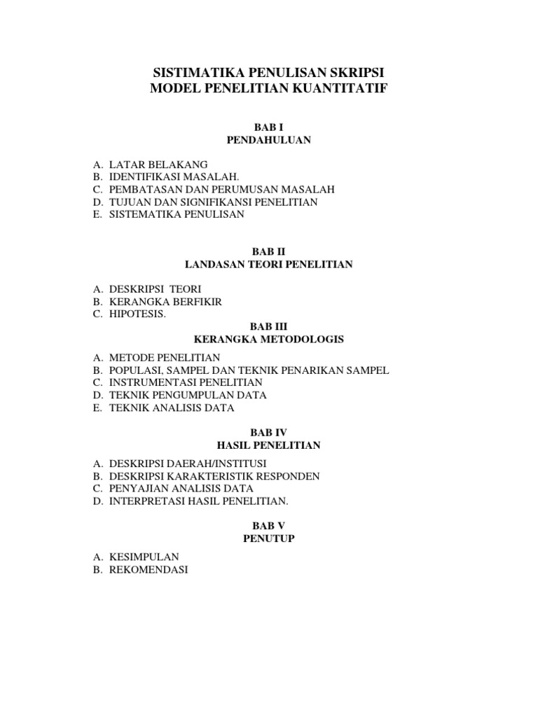 Detail Contoh Sistematika Penulisan Makalah Nomer 10