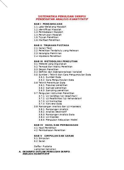 Detail Contoh Sistematika Penulisan Skripsi Nomer 42