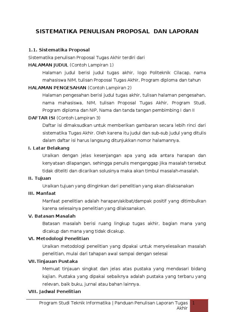 Detail Contoh Sistematika Proposal Nomer 10