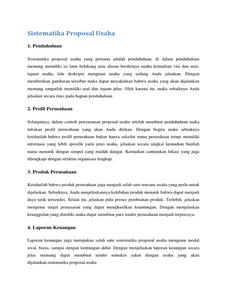 Detail Contoh Sistematika Proposal Nomer 40