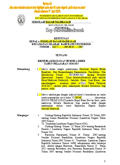 Detail Contoh Sk Kelulusan Nomer 26