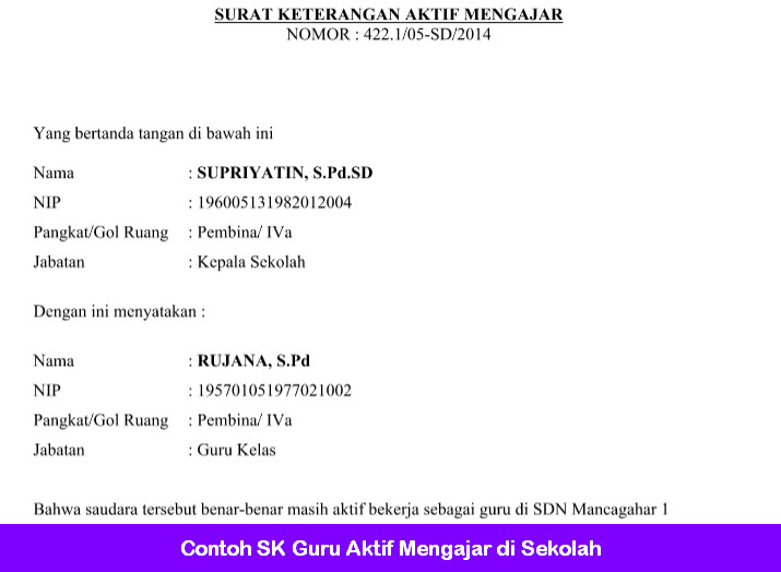 Detail Contoh Sk Mengajar Nomer 50