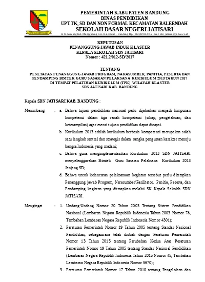 Detail Contoh Sk Panitia Nomer 23