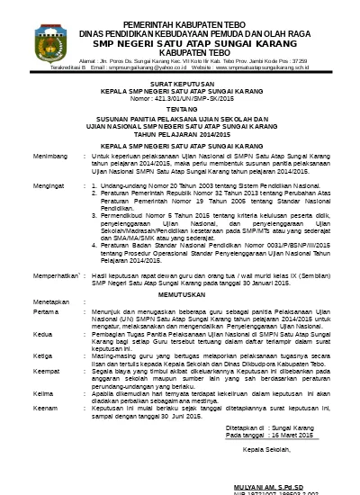 Detail Contoh Sk Panitia Nomer 28