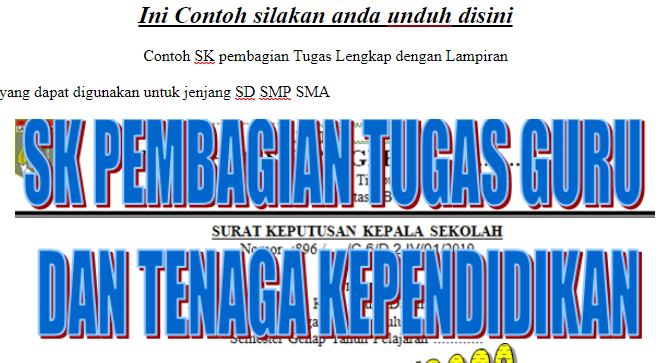 Detail Contoh Sk Pembagian Tugas Nomer 41