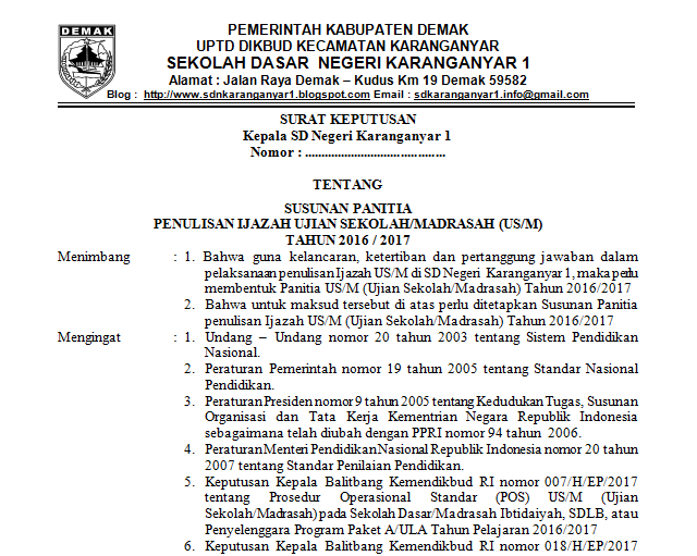 Detail Contoh Sk Penulisan Ijazah Nomer 5