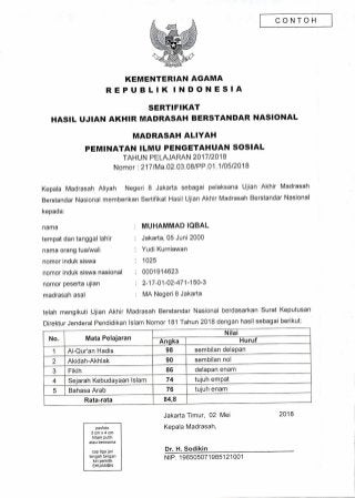 Detail Contoh Sk Penulisan Ijazah Nomer 48