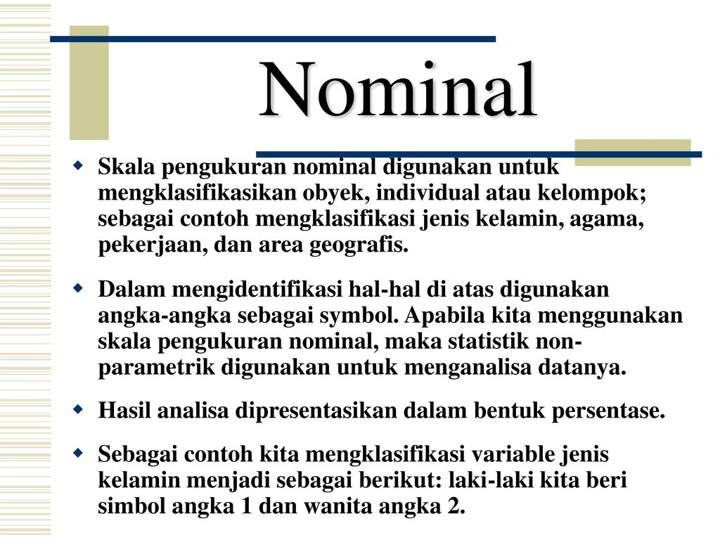 Detail contoh skala pengukuran nominal koleksi nomer 11